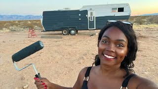 Restoring a cheap 1990’s 5th wheel on our 10 acre property! 🌵Arizona off grid homestead!￼🌵