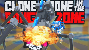 GIANT HAMMER SMASHES GIANT SPIDER! ~ Hammer Only Challenge ⚫ Clone Drone In The Danger Zone Gameplay