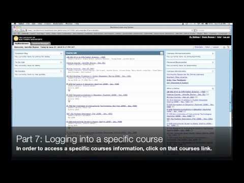 Distance Learning at USM-- Module 1: How to Navigate Blackboard