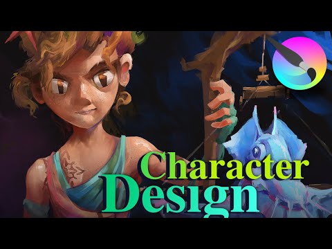 Character illustration in KRITA 5 || tutorial - YouTube