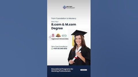 B.com and M.com Distance Education | Study while Working | Online Degree | Dubai | UAE | Kuwait