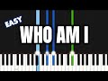 Casting crowns  who am i  easy piano tutorial by synthly