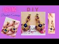 DIY How to Bezel Dazzling Cleopatra Beaded Earrings / DIY Swarovski Crystal Rivoli / Tutorial #283