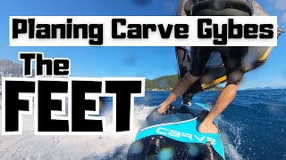 Windsurfing Carve Gybe Foot-Work Viliki Vasiliki