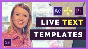 Create & Use Live Text Templates! Premiere Pro & After Effects update tutorial
