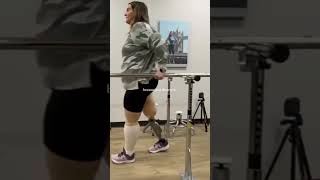 Double Above-Knee Amputee Woman Takes Her First Steps with Prosthetic Legs 🦿❤️ #prosthetics