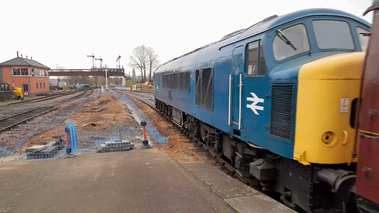 British rail class 46 departing from Kidderminster.