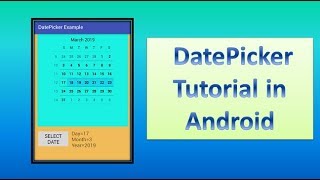 DatePicker Tutorial in Android,#59