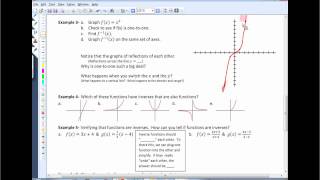 Math 1050 Sec. 6.2 - One-to-One Functions