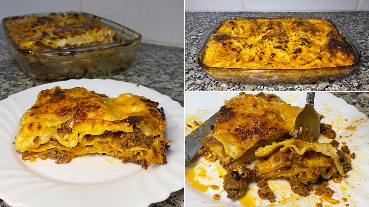 لازانيا باللحم المفروم و صلصة البيشامال😍
