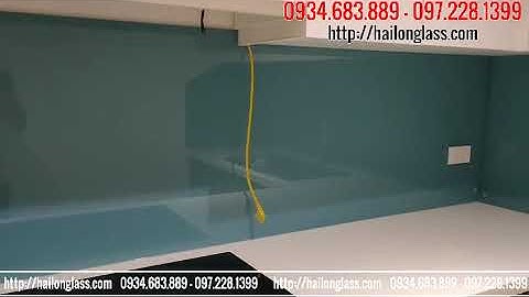 Kính Ốp Bếp Màu Xanh Lơ Hl thi công Tại S2 136 Hồ Tùng Mậu