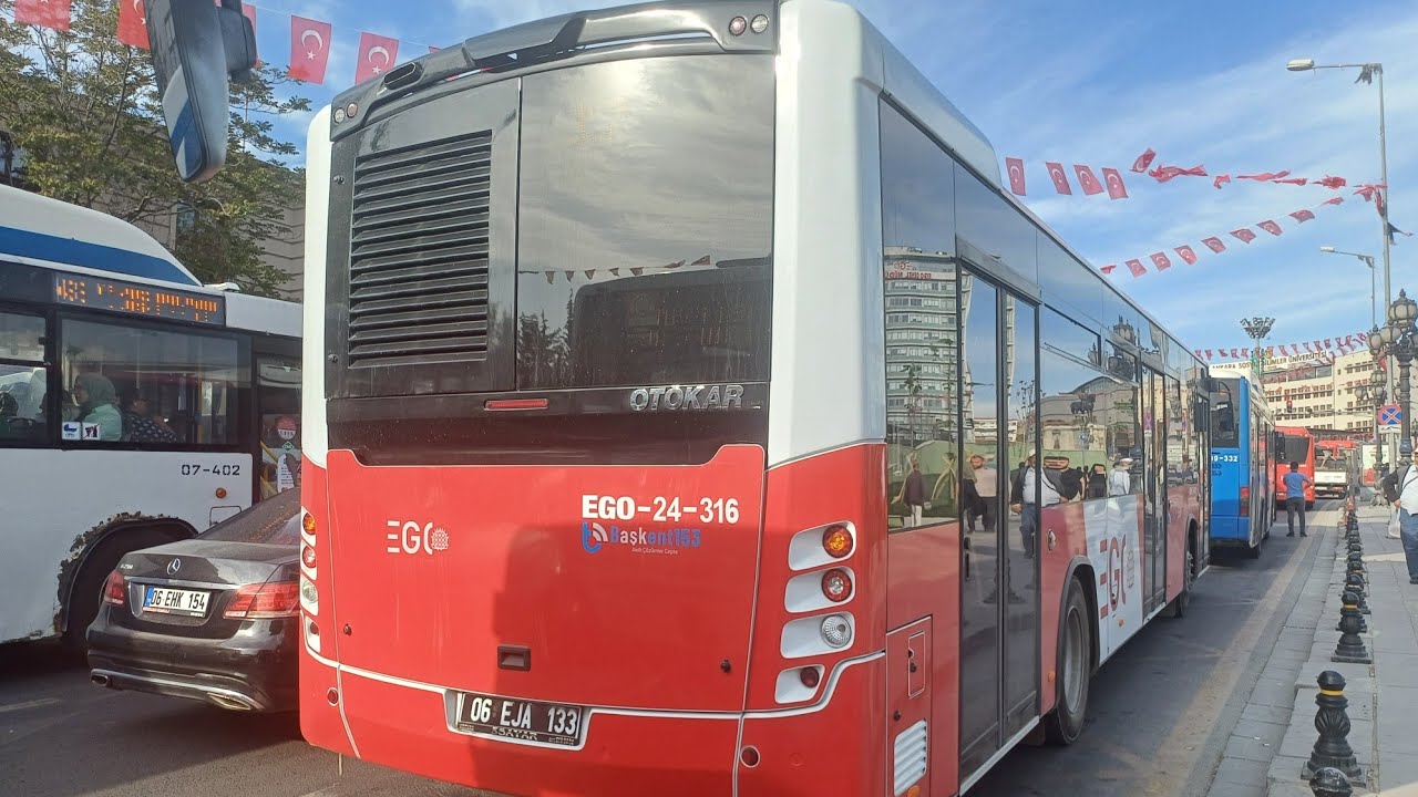 Ego'ya yeni alınan Otokar Kent LF Gürültülü Klima Kod numara 24-316