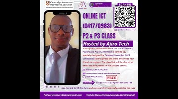 FREE Global IGCSE ICT Online Class – Paper 2 & Paper 3! #igcseict #ajirotech #igcse