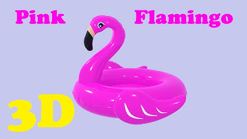 Pink Flamingo Inflatable 3D Model. Modeled in Blender.