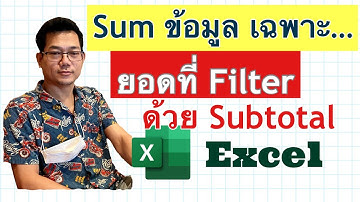 [Excel] Sum ข้อมูลเฉพาะยอดที่ filter ด้วย Subtotal ทำอย่างไร มาดูกัน