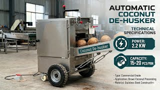 Unbelievable Speed! Automatic Coconut De-husking Machine (15-20 PCS/MIN)