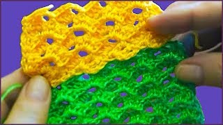 Узор для пледа. Ажурный узор крючком. Вязание узора крючком. (Figure hook rug) Узор для пледа. Ажурный узор крючком. Вязание узора крючком. (Figure hook rug)