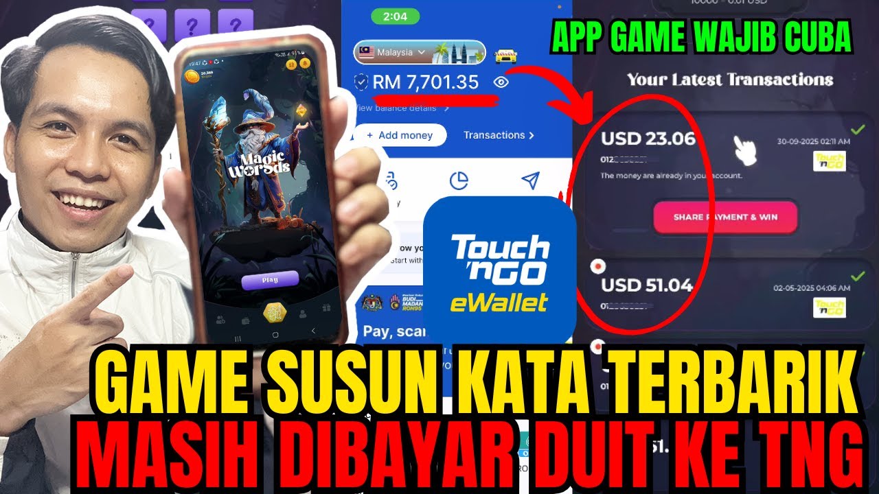 Magic Words App 🔥 BUKTI CLAIM TNG TERBARU - Game DAPAT DUIT TOUCH N GO eWallet