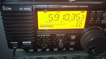 Alcaravan Radio 5910 kHz Colombia; weak signal copied on the Icom IC-R75