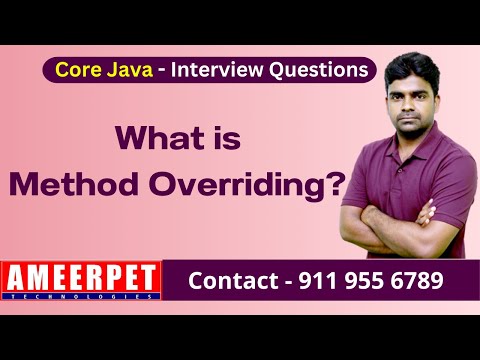 What is Method Overriding in Java | Ameerpet Technologies | By Srinivas