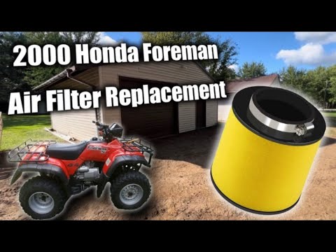 Honda Foreman Air Filter Replacement (2000) - YouTube