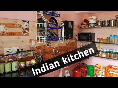 Non modular kitchen/kitchen organization/kitchen tour - YouTube
