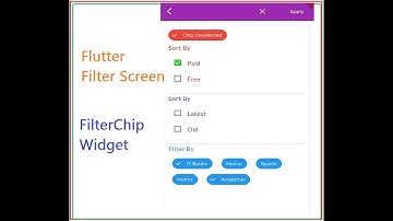 Create Filter screen with Flutter FilterChip widget.