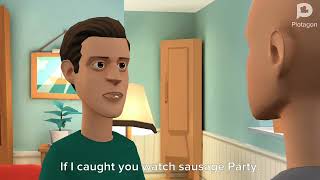 Classic Caillou watches Suasage Party and gets grounded 