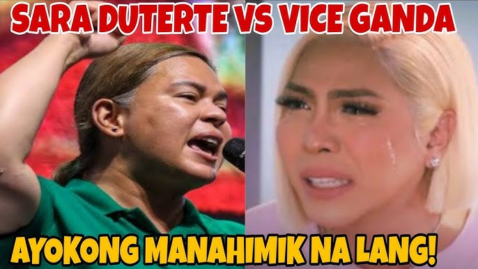 KAPAPASOK LANG NA BALITA! SARA DUTERTE NAGSALITA LABAN KAY VICE GANDA - YouTube