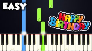 Happy Birthday To You | EASY PIANO TUTORIAL + SHEET MUSIC by Betacustic