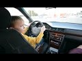 Дима за рулём Mercedes-Benz W124 E250 / Учимся ездить / Тест-Драйв by Dima