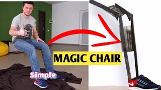 Sitting on a invisible chair | Amazing magic trick revealed | #shorts