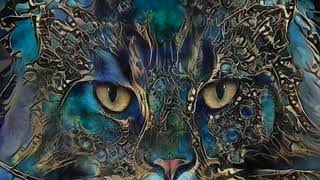 Cat painting by Lea Roche