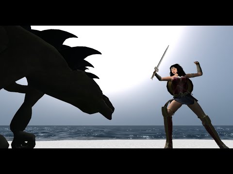 Wonderwoman vs Zilla