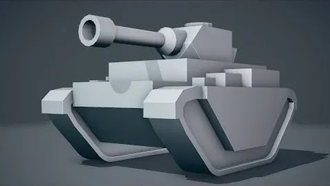 Prisma 3D : Modelling, rigging and animating a low poly tank for a cartoon