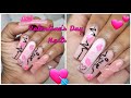 Valentine's Day Nails| Easy Hand Drawn Gel Nail Designs