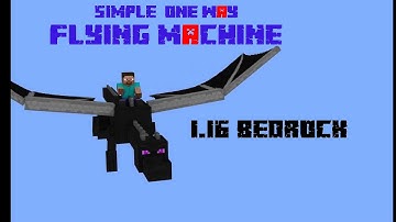 Simple One Way Flying Machine in Bedrock | 1.16