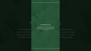 Assumption Log Assumption Log