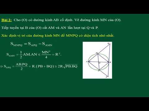 Video Cực trị hình học - Toán lớp 9 - Phần 2. - youtube