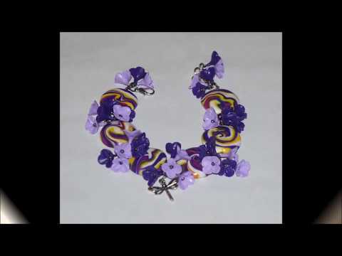 როგორ გავაკეთოთ პოლიმერული თიხისგან იასამანის პატარა ყვავილები,,სამაჯური