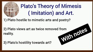 Information Plato's Theory of Mimesis or Imitation and Art (Literary Criticism and Theory) @HappyLiterature Guide