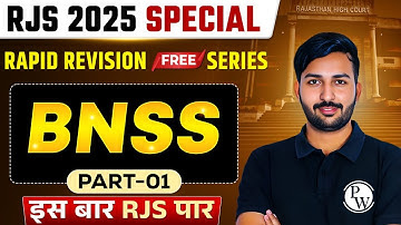 BNSS 2023 🔥| RJS Rapid Revision | Bharatiya Nagarik Suraksha Sanhita | RJS Prelims |Judiciary By PW