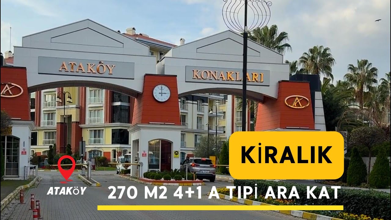 Laika Emlaktan Ataköy Konakları'nda Kiralık  A Tipi 270 m² 4+1 Arakat