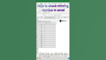 How to check missing number in  excel #shorts #short