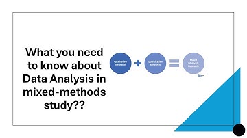What you need to know about Data Analysis in mixed-methods research??