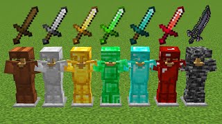 Which armor is stronger in Minecraft experiment?