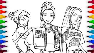 Famous How to Color Rumi, Mira, Zoey Huntrix | K-Pop Demon Hunters Coloring Pages Profile