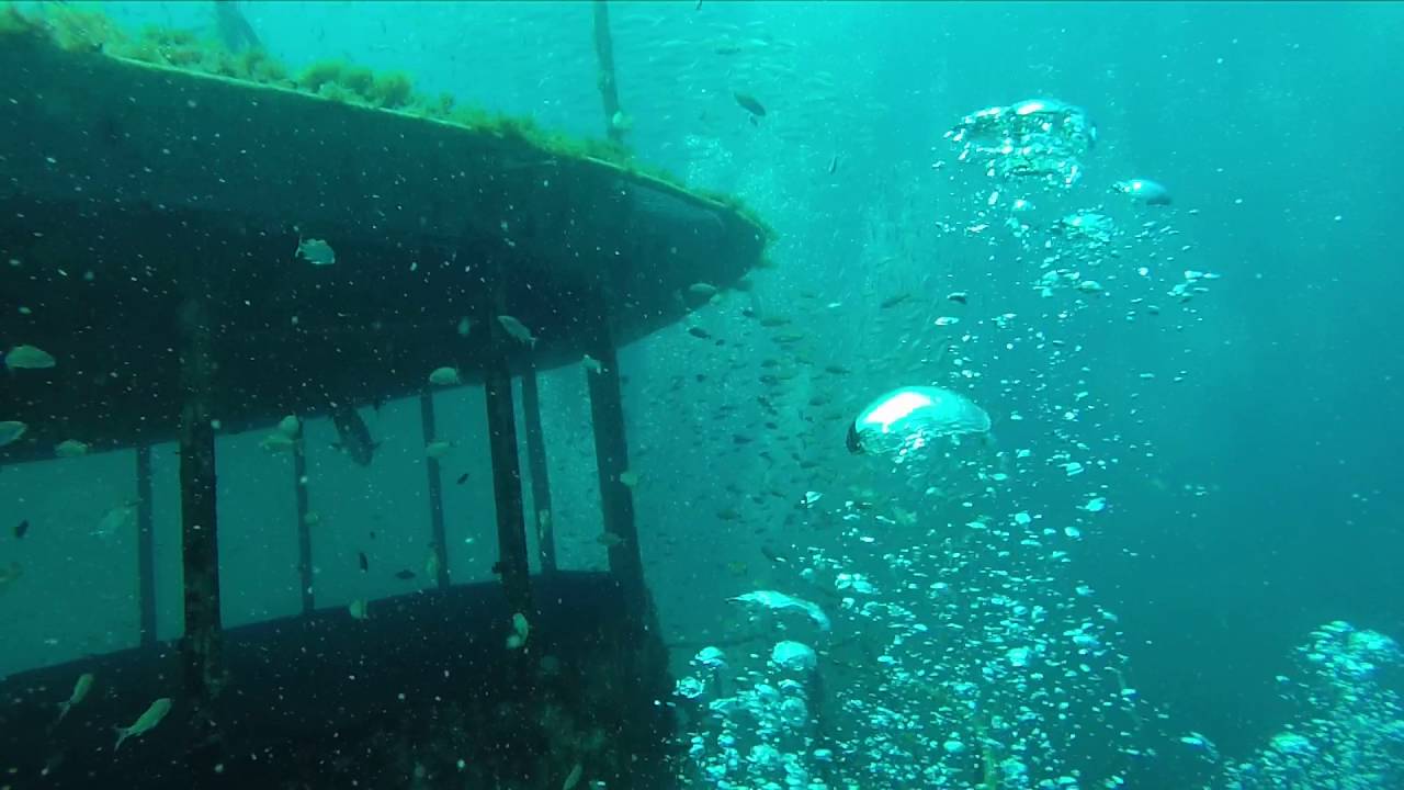Scuba diving on the new sunken tug boats off Beaufort, NC August 13
