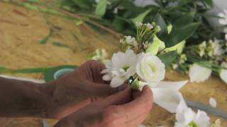 How make a wrist corsage - Wedding Flowers Tutorials and Workshops by Campbell's Flowers & Design