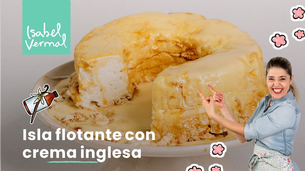 Isla flotante con crema inglesa